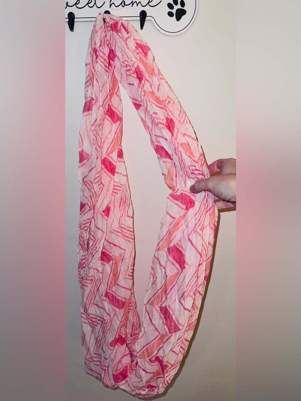 Target Pink & Coral Chevron Print Infinity Scarf
